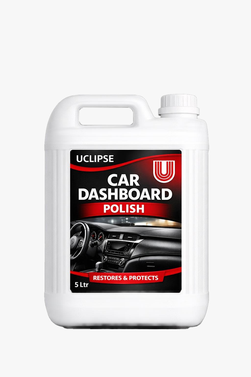 UCLIPSE Car Dashboard Polish — non-greasy, UV-safe silicone-emulsion interior dressing manufactured in India